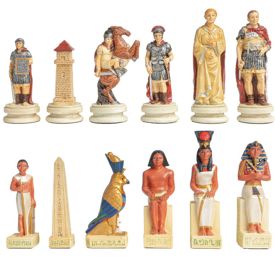 Juego de Ajedrez Temático Romanos vs Egipcios