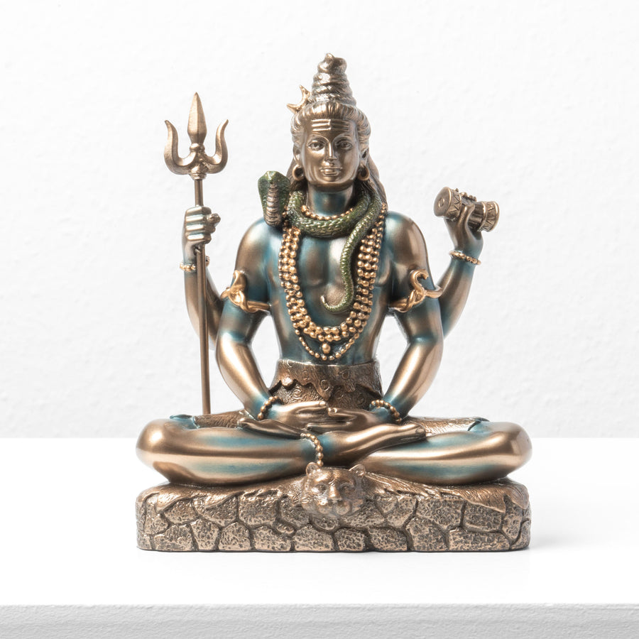 Estatua del Dios Shiva de la India (Escultura de bronce frío)