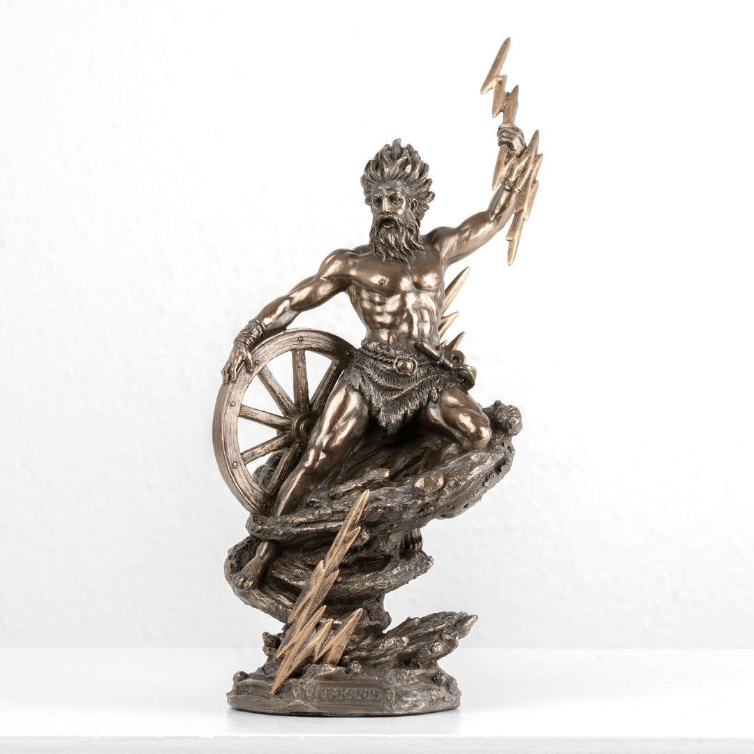 Estatua de Taranis — Dios celta del trueno (Escultura de bronce fundido en frío)