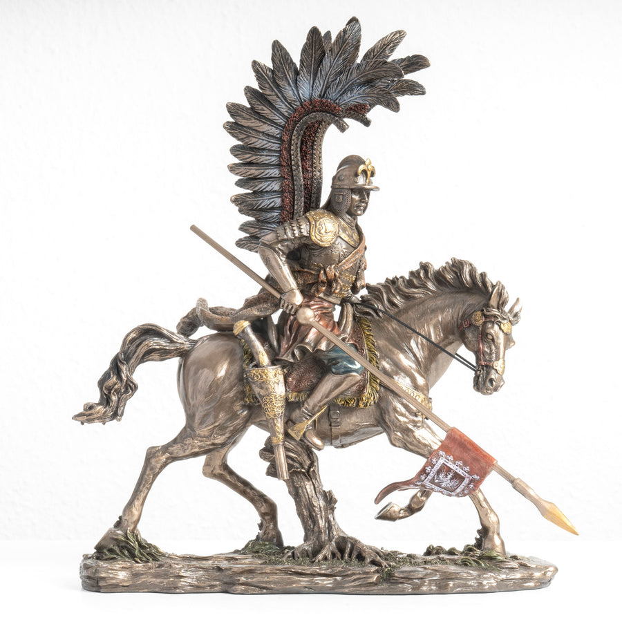 Estatua del Húsar Alado – Caballería de Élite Polaca (Escultura en Bronce Fundido en Frío)