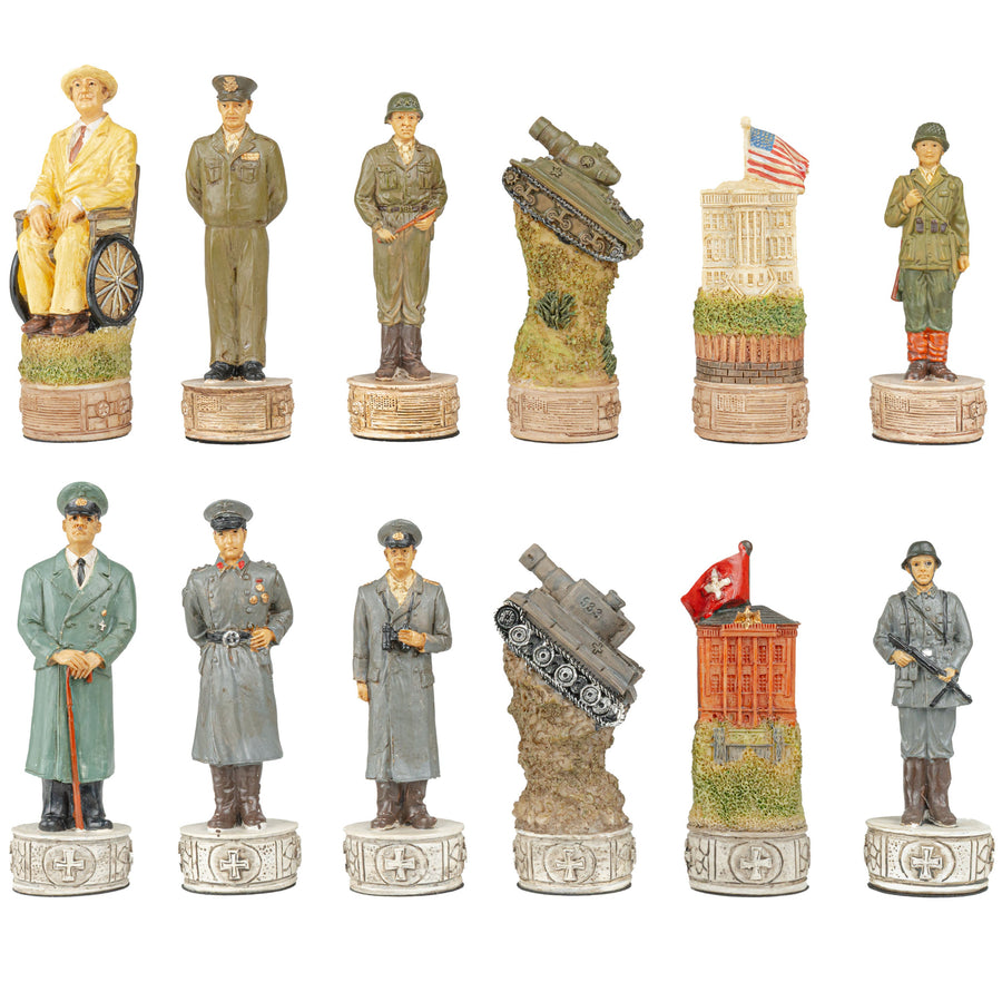 Juego de Ajedrez Temático de la Segunda Guerra Mundial