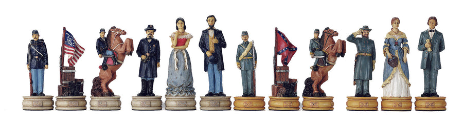 Juego de Piezas de Ajedrez Temático de la Guerra Civil Americana