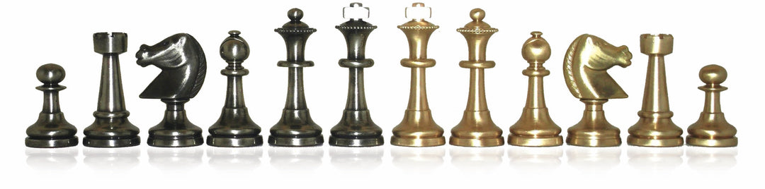 Juego de Ajedrez de Latón Macizo Staunton de Italfama (Acabado Fino)