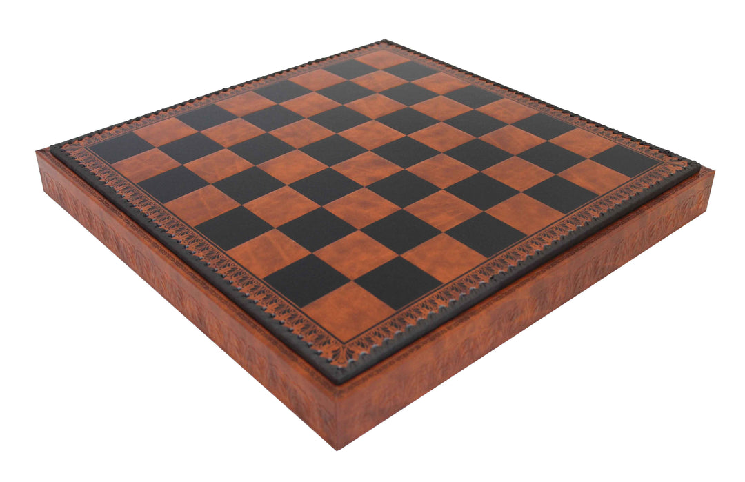 Tablero de Ajedrez de Cuero Artificial con Damas y Backgammon – Grande
