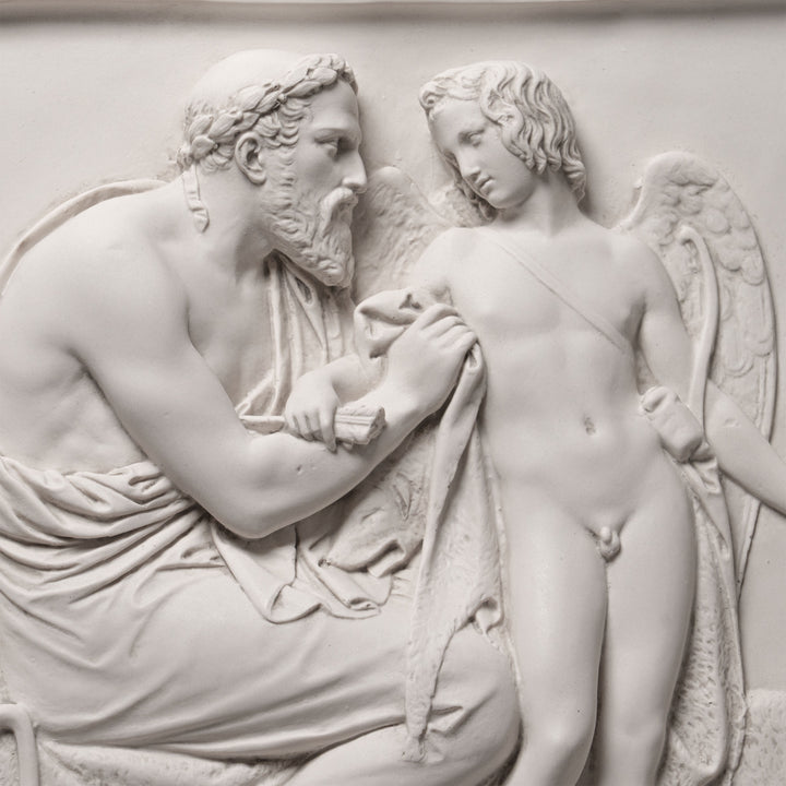 Cúpido recibido por Anacreón (bajorrelieve)