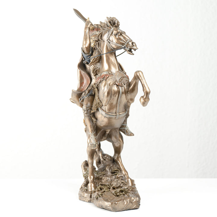 Estatua de Alejandro Magno a caballo (escultura de bronce moldeado en frío)