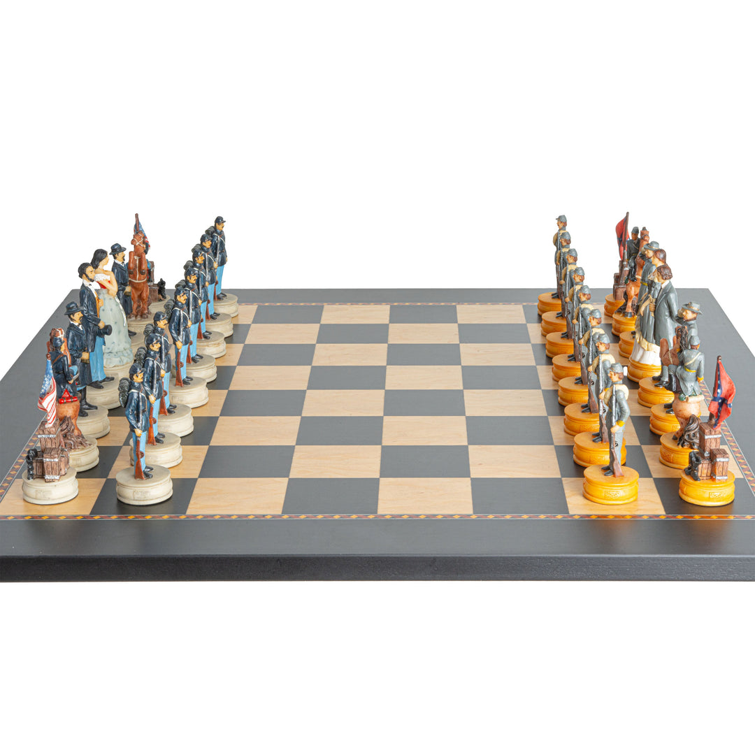 Juego de Piezas de Ajedrez Temático de la Guerra Civil Americana