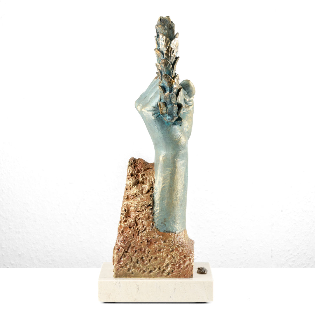 Escultura Campeón "Proelior" de Anglada sobre Base de Mármol