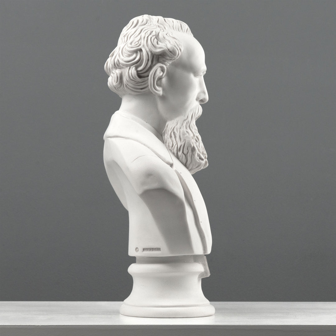 Escultura de busto de Charles Dickens – Estatua del escritor inglés