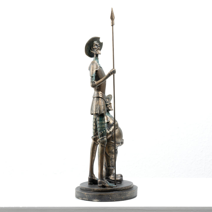 Don Quijote de la Mancha y Sancho Panza Estatua (Escultura con Acabado en Bronce)