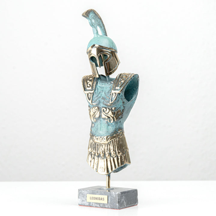 Estatua de armadura griega — hoplita espartano Leónidas (Escultura de latón)