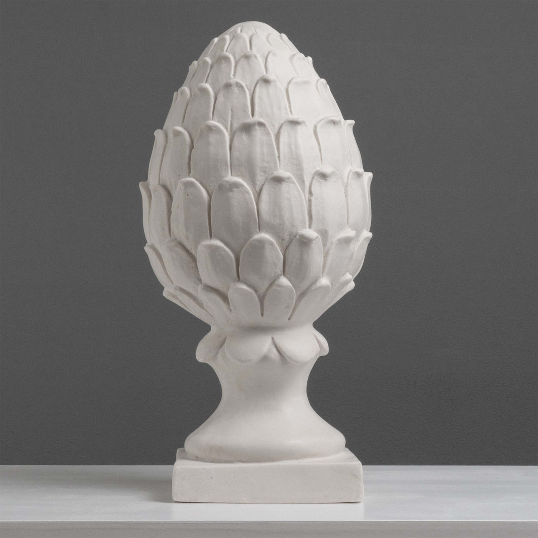 Esculturas de alcachofa grandes para jardín (Par de adornos finial)