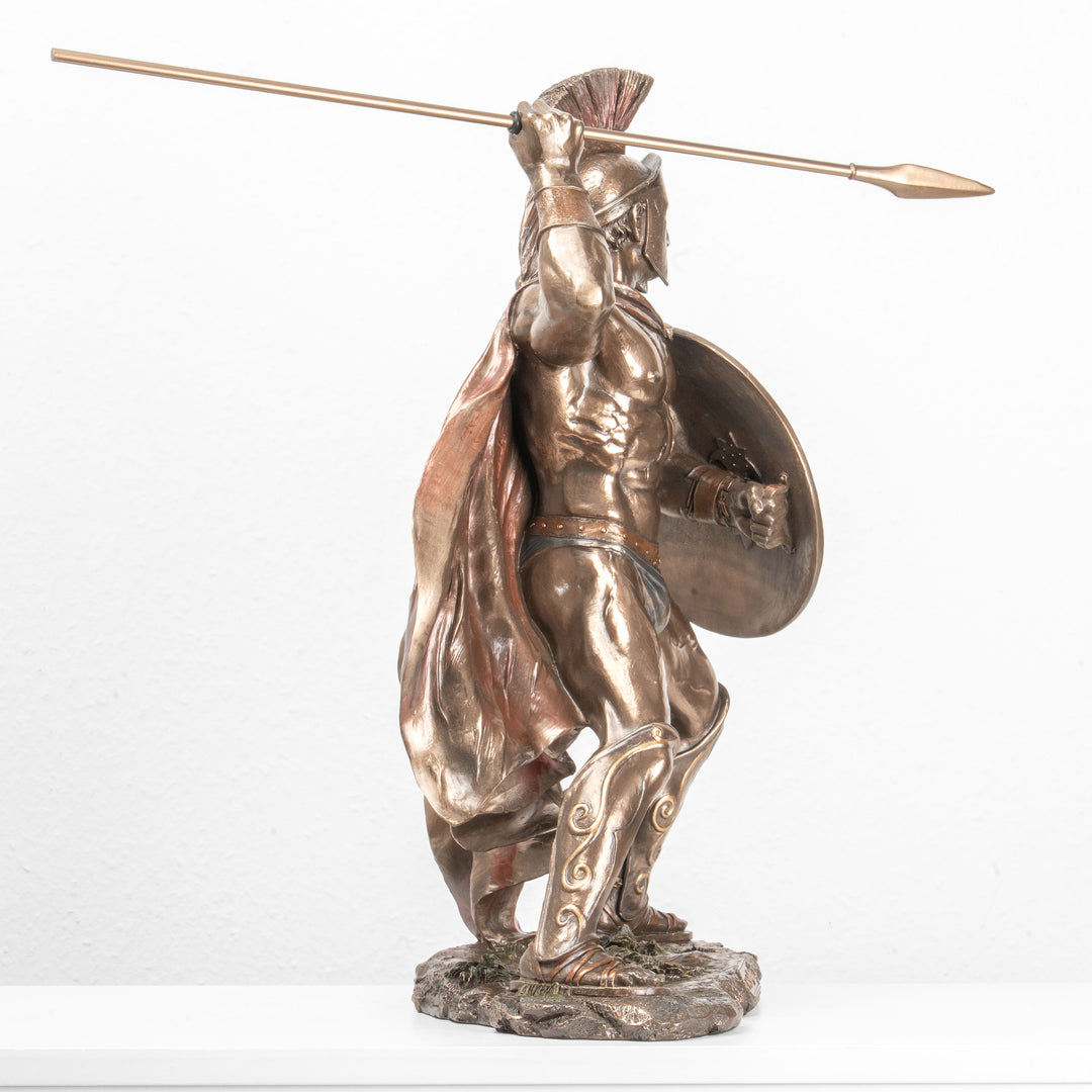 Escultura de Leónidas Guerrero Griego – Héroe de las Termópilas (Grande, Estatua de Bronce en Frío)