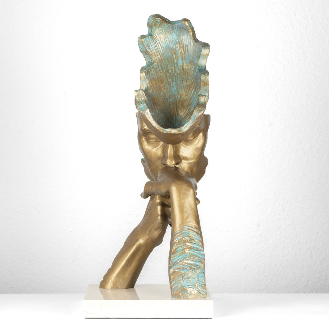 Escultura Amantes "Caress" de Anglada sobre Base de Mármol