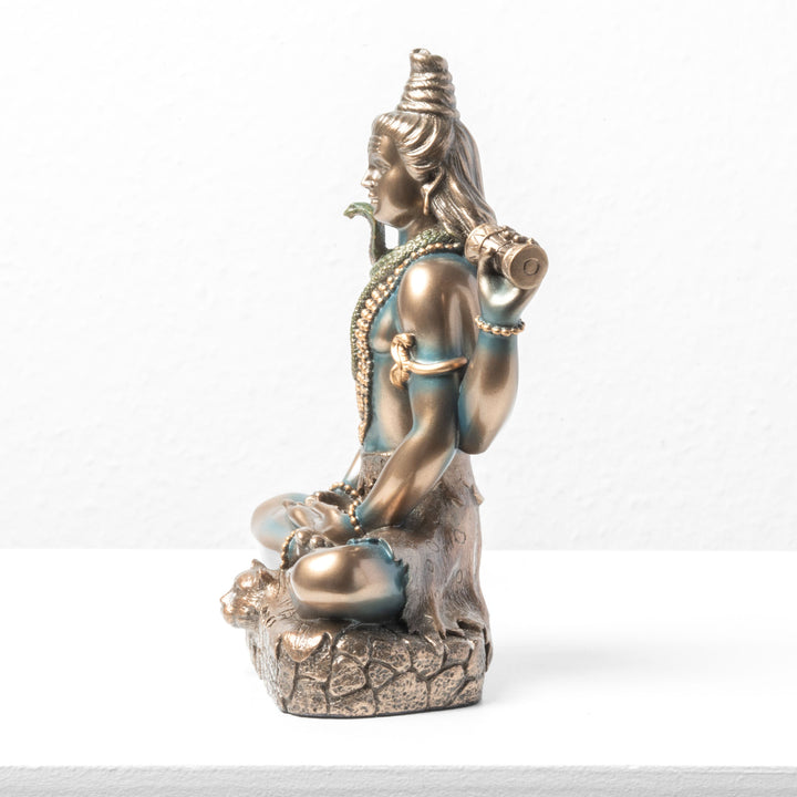 Estatua del Dios Shiva de la India (Escultura de bronce frío)