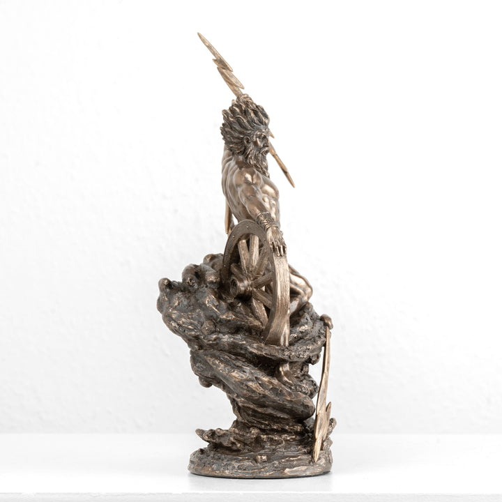 Estatua de Taranis — Dios celta del trueno (Escultura de bronce fundido en frío)