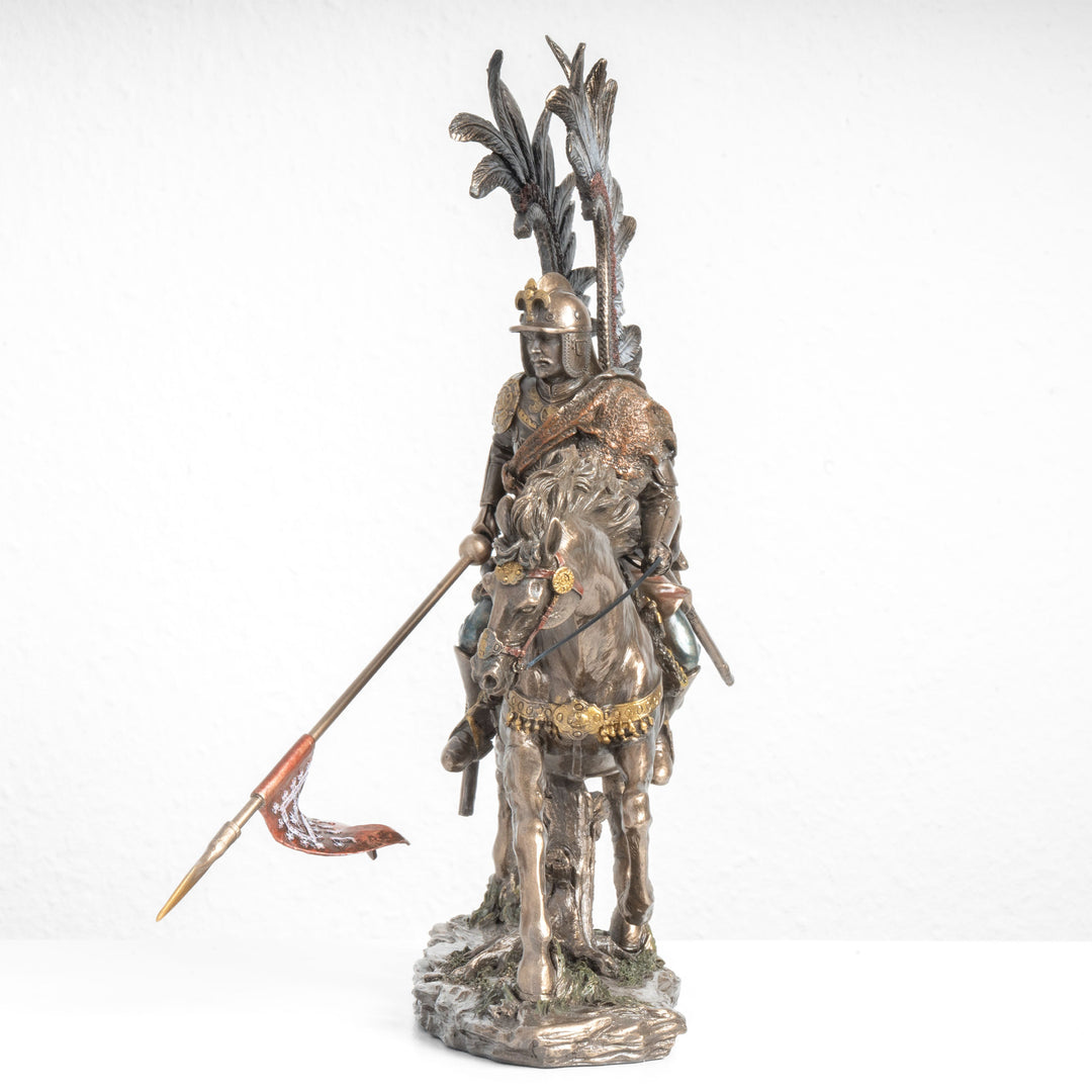 Estatua del Húsar Alado – Caballería de Élite Polaca (Escultura en Bronce Fundido en Frío)