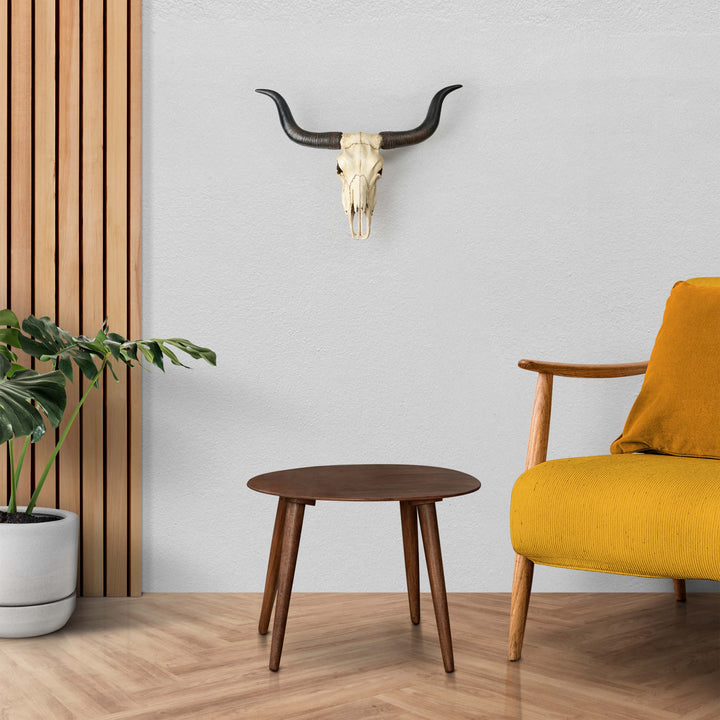 Craneo toro longhorn escultura pared (Estatua resina)