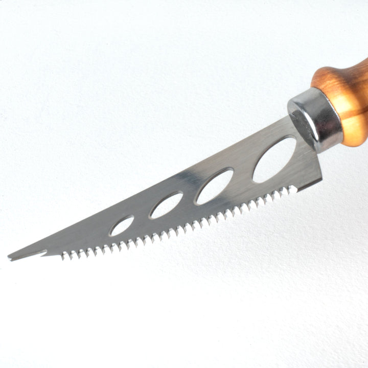 Juego de cuchillos para queso de madera de olivo y metal hecho a mano (5 piezas)