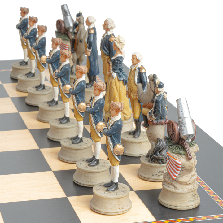 Juego de Ajedrez Temático de la Guerra de Independencia Americana