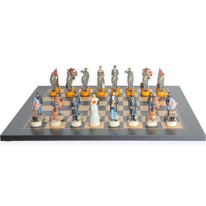 Juego de Piezas de Ajedrez Temático de la Guerra Civil Americana