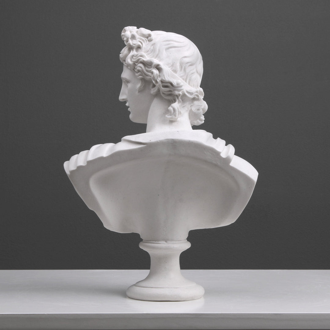 Bustos de Apolo y Diana (Par de estatuas de dioses griegos)