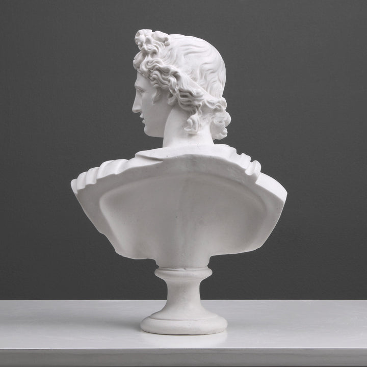 Bustos de Apolo y Diana (Par de estatuas de dioses griegos)