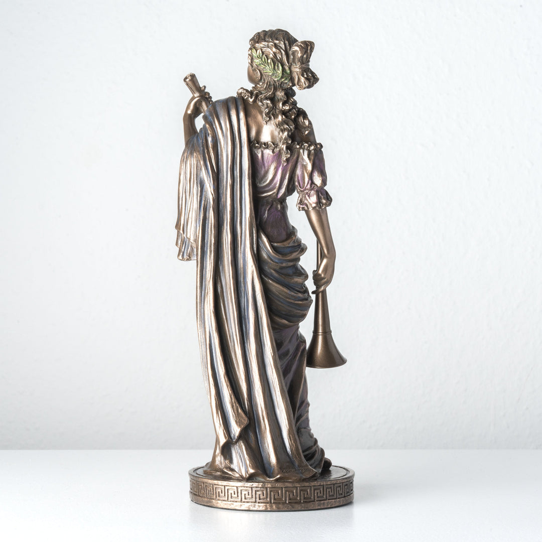 Estatua de Clío, Musa de la Historia (Escultura de bronce frío)