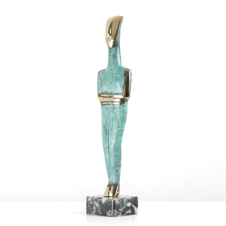 Estatua de ídolo cicládico (Escultura de latón)