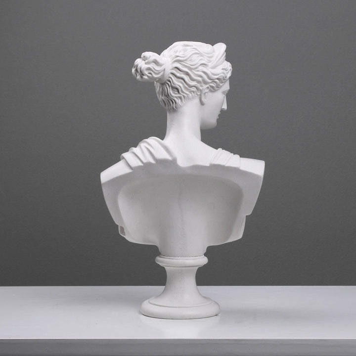 Bustos de Apolo y Diana (Par de estatuas de dioses griegos)