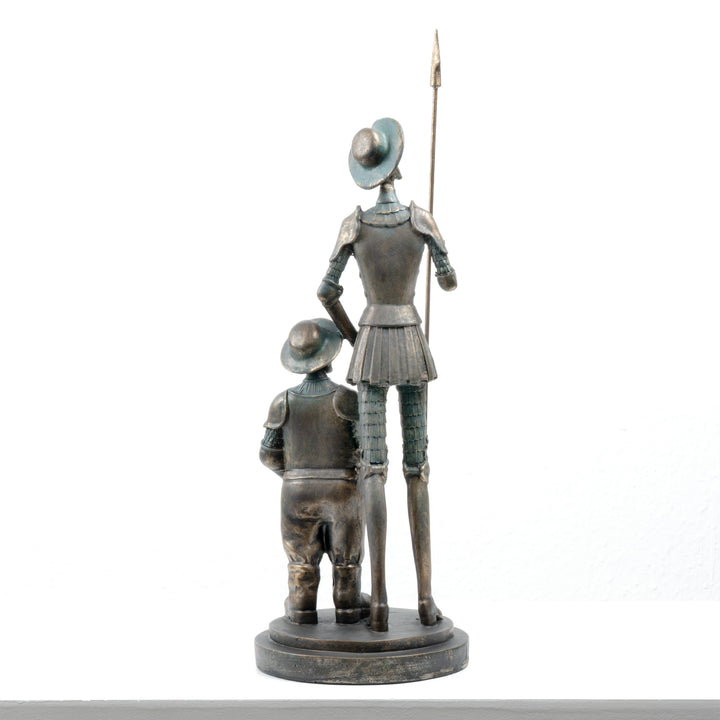 Don Quijote de la Mancha y Sancho Panza Estatua (Escultura con Acabado en Bronce)