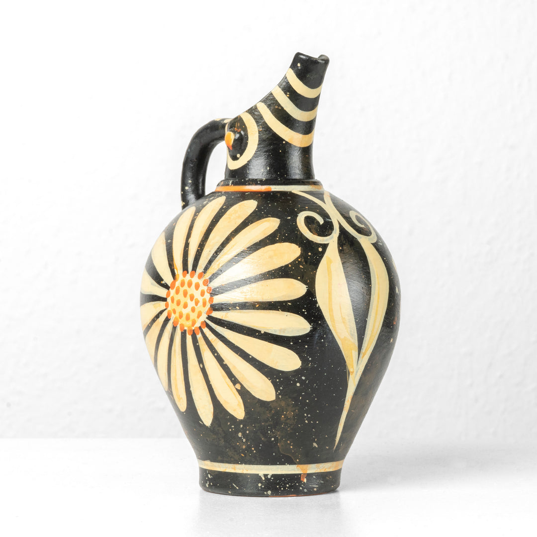 Jarra Estilo Kamares con Pintura Floral Minoica