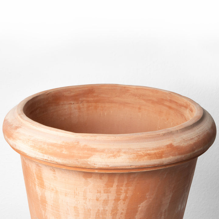 Macetero grande de terracota (Borde redondeado)
