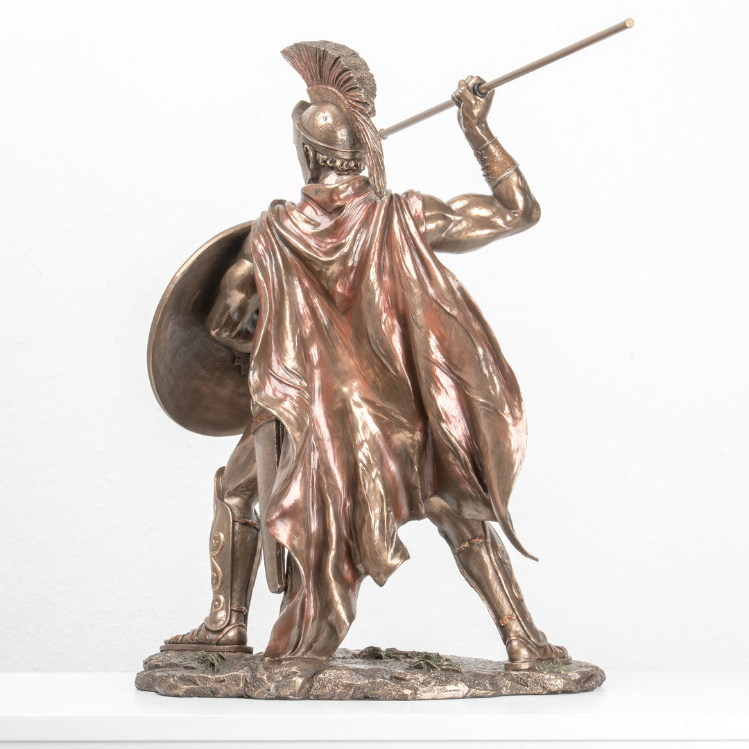Escultura de Leónidas Guerrero Griego – Héroe de las Termópilas (Grande, Estatua de Bronce en Frío)