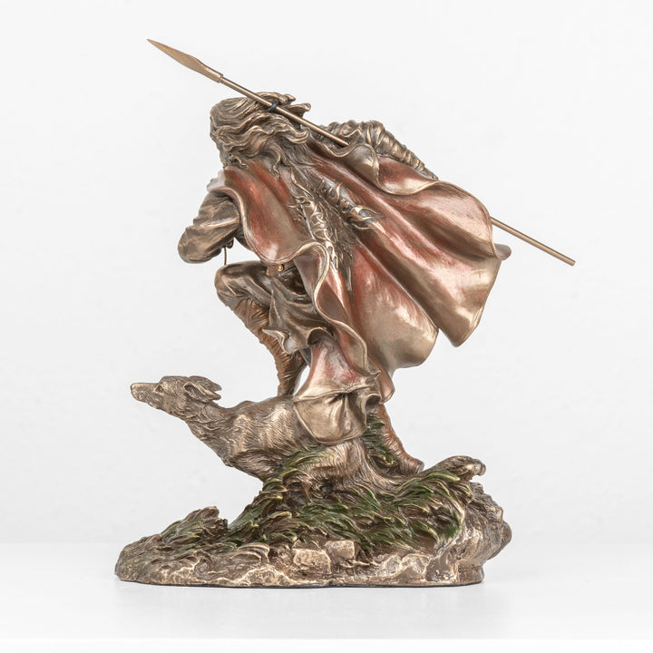 Estatua de Lugh — Dios celta de la habilidad y la maestría (Escultura de bronce fundido en frío)