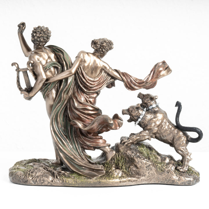 Estatua de Orfeo y Eurídice – Huyendo del Inframundo (Escultura en Bronce Fundido en Frío)