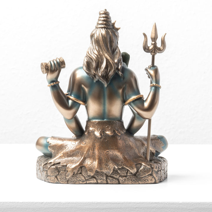 Estatua del Dios Shiva de la India (Escultura de bronce frío)