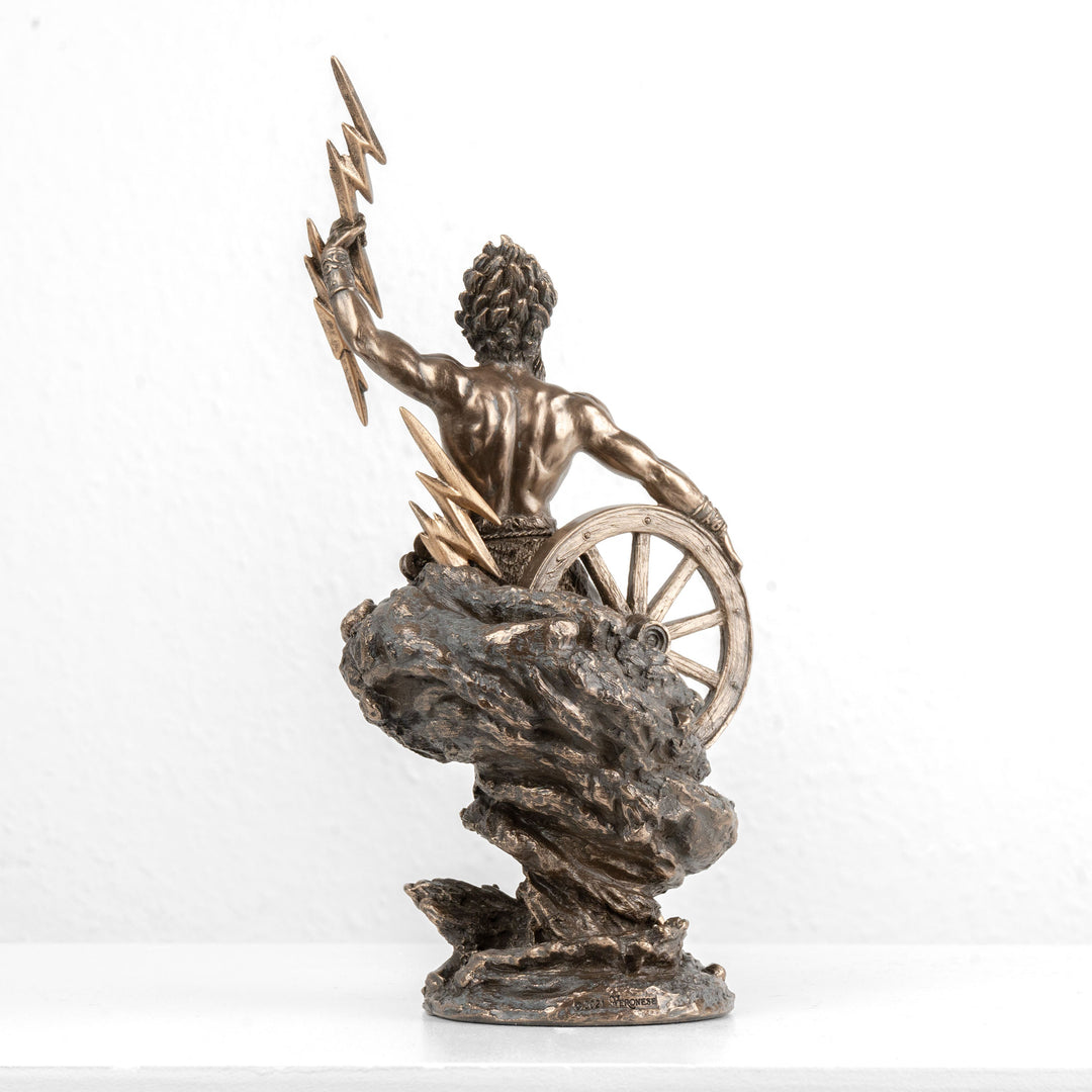 Estatua de Taranis — Dios celta del trueno (Escultura de bronce fundido en frío)