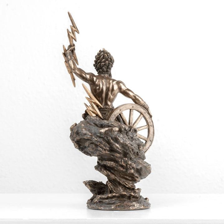 Estatua de Taranis — Dios celta del trueno (Escultura de bronce fundido en frío)