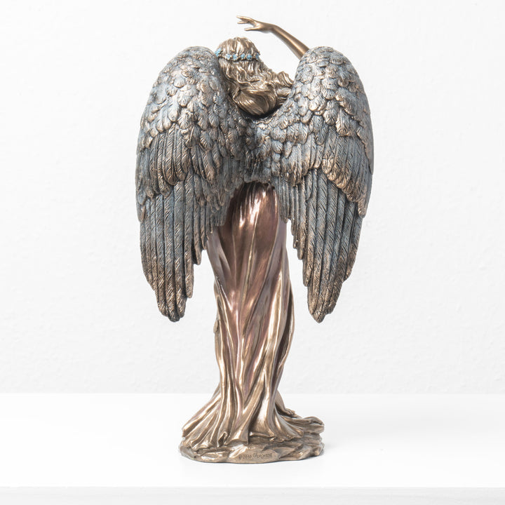 Estatua de Fortuna Alada con Cuerno de la Abundancia (Escultura de bronce frío)