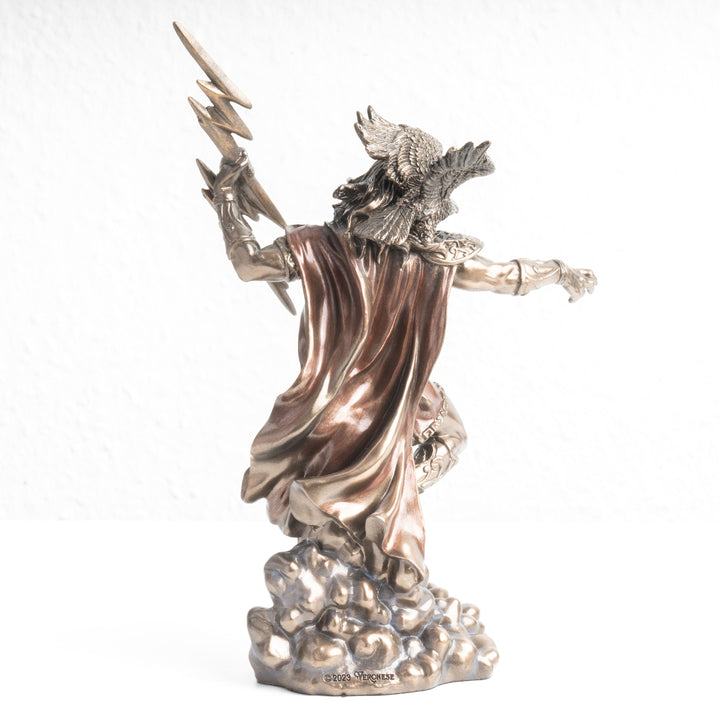 Estatua del Dios Griego Zeus – Rey del Olimpo (Escultura en Bronce Fundido en Frío)