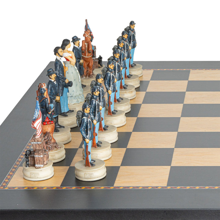 Juego de Piezas de Ajedrez Temático de la Guerra Civil Americana