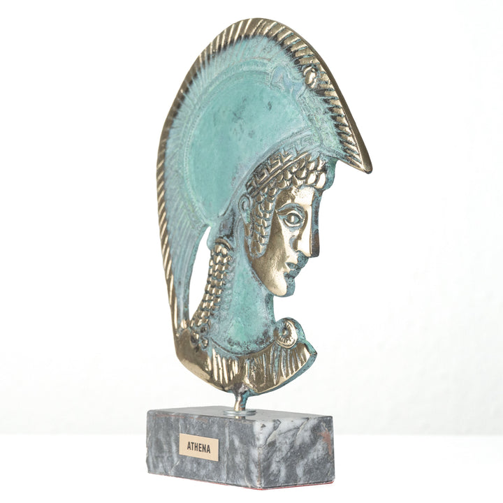 Estatua de busto de Atenea (Escultura de latón)