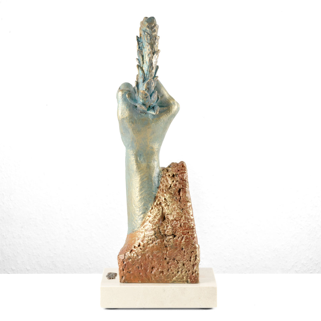 Escultura Campeón "Proelior" de Anglada sobre Base de Mármol