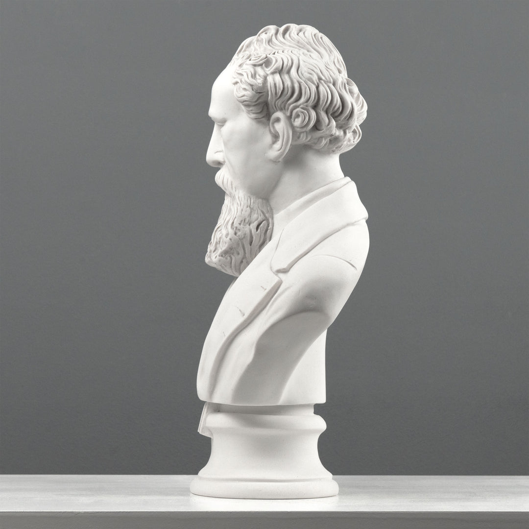 Escultura de busto de Charles Dickens – Estatua del escritor inglés