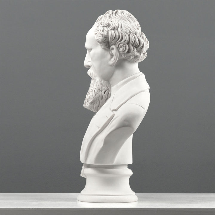 Escultura de busto de Charles Dickens – Estatua del escritor inglés