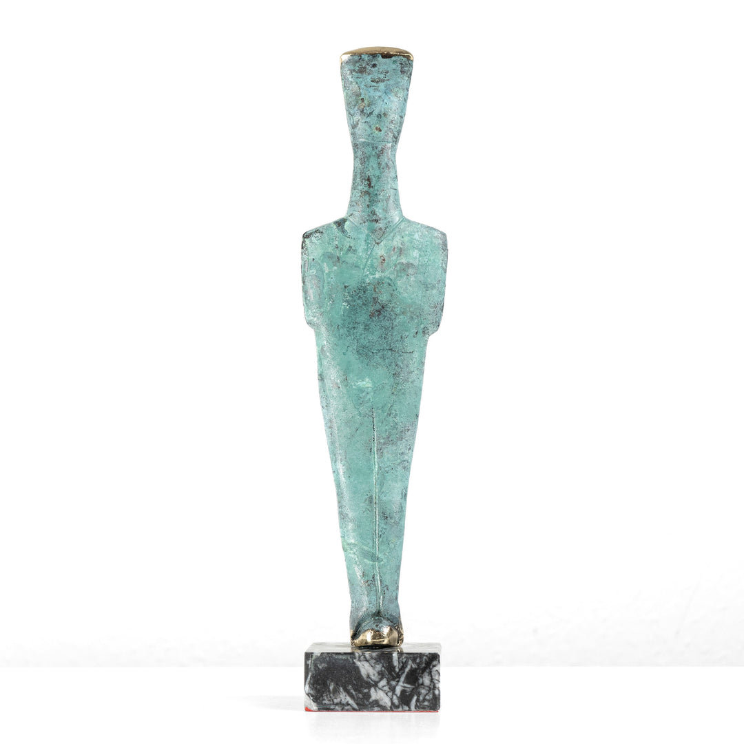 Estatua de ídolo cicládico (Escultura de latón)