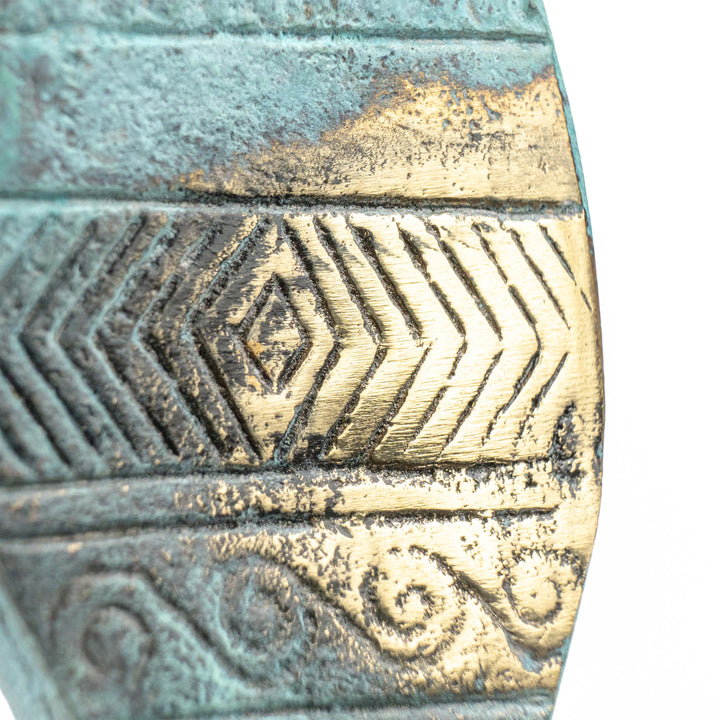 Estatua de caballo geométrico griego — inspiración museo (Escultura de latón)