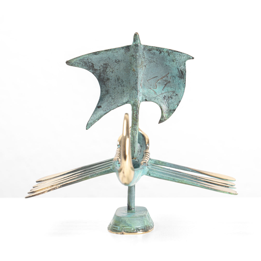 Escultura de barco de guerra griego (Trirreme)