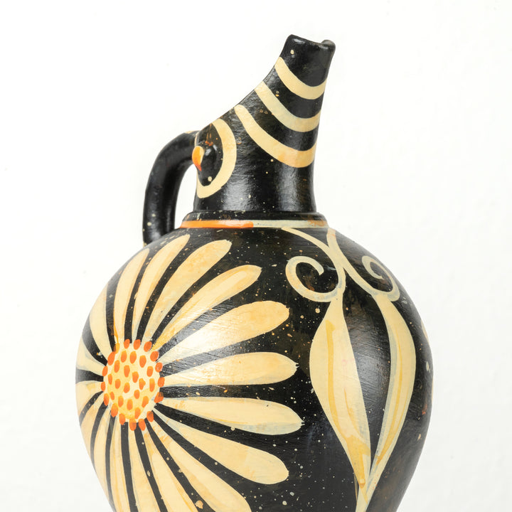 Jarra Estilo Kamares con Pintura Floral Minoica